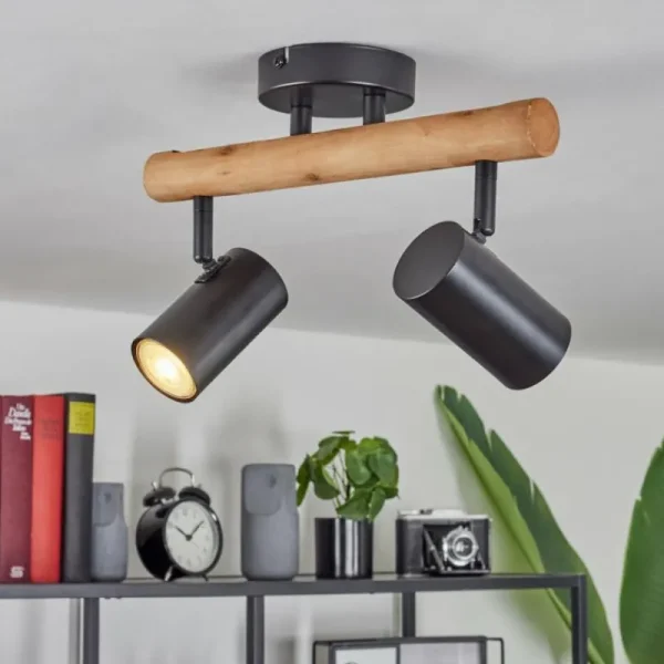 hofstein Plafonnier Arbrentin Écru, Noir, 2 lumières* Lampes Modernes