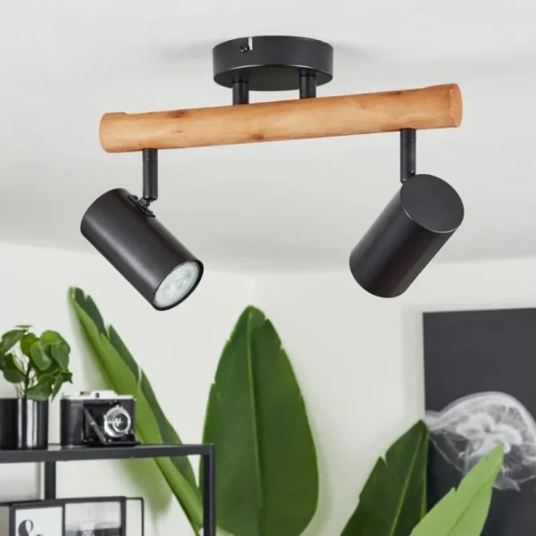 hofstein Plafonnier Arbrentin Écru, Noir, 2 lumières* Lampes Modernes