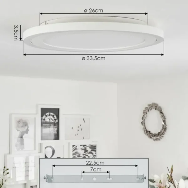 hofstein Plafonnier Audrieu LED Blanc, 2 lumières* Lampes Modernes