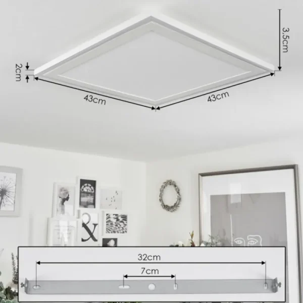 hofstein Plafonnier Audrieu LED Blanc, 2 lumières* Lampes Modernes