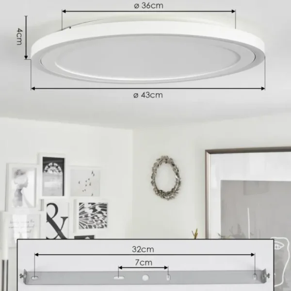hofstein Plafonnier Audrieu LED Blanc, 2 lumières* Lampes Modernes