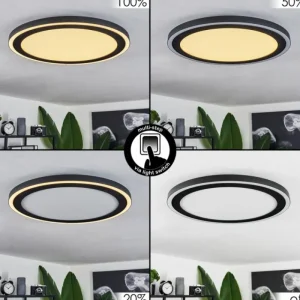 hofstein Plafonnier Audrieu LED Noir, Blanc, 2 lumières* Lampes Modernes