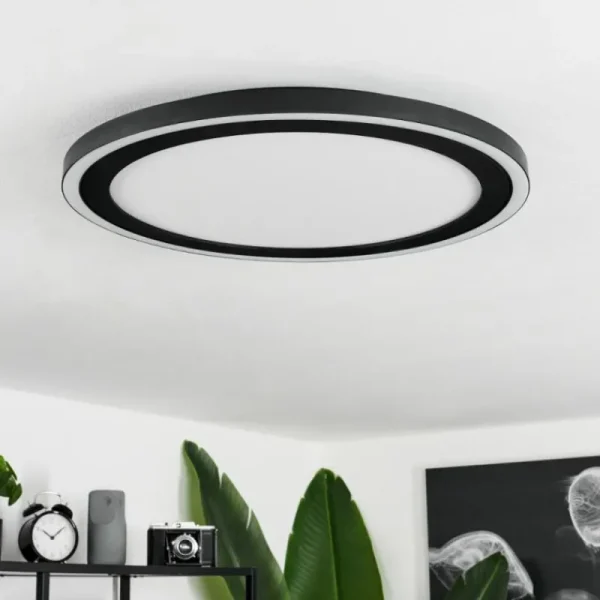hofstein Plafonnier Audrieu LED Noir, Blanc, 2 lumières* Lampes Modernes