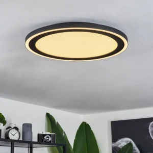 hofstein Plafonnier Audrieu LED Noir, Blanc, 2 lumières* Lampes Modernes
