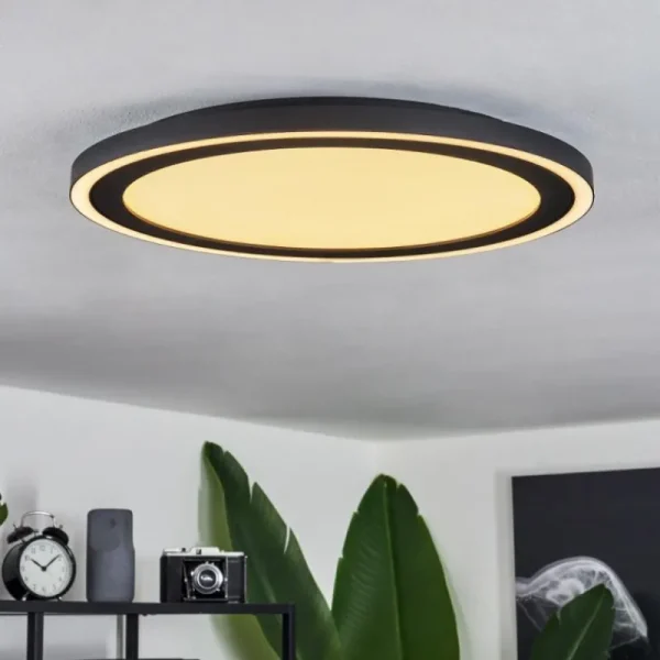 hofstein Plafonnier Audrieu LED Noir, Blanc, 2 lumières* Lampes Modernes