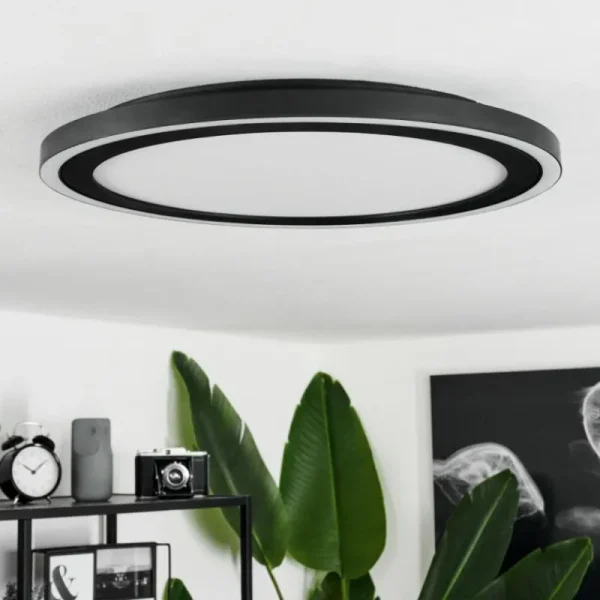 hofstein Plafonnier Audrieu LED Noir, Blanc, 2 lumières* Lampes Modernes