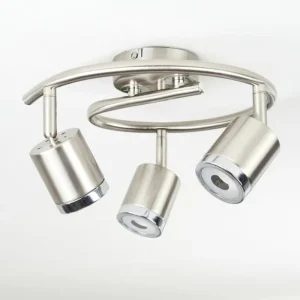 hofstein Plafonnier Autilla LED Nickel mat, Blanc, 3 lumières* Lampes Modernes