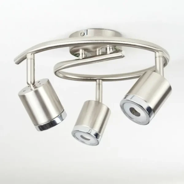 hofstein Plafonnier Autilla LED Nickel mat, Blanc, 3 lumières* Lampes Modernes