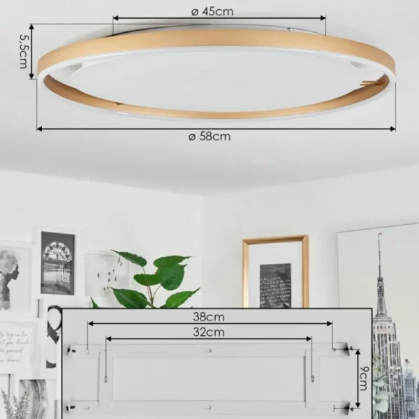 hofstein Plafonnier Barril LED Blanc, 1 lumière* Lampes Modernes