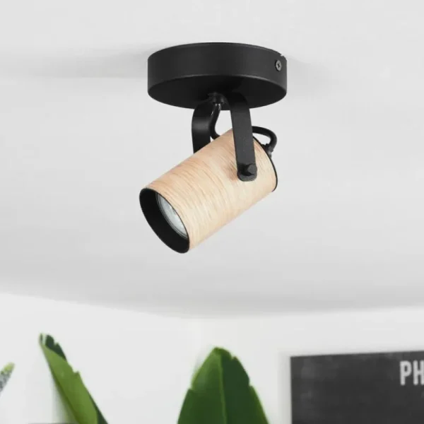 hofstein Plafonnier Beleco Écru, Noir, 1 lumière* Lampes Modernes