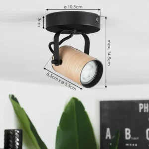 hofstein Plafonnier Beleco Écru, Noir, 1 lumière* Lampes Modernes