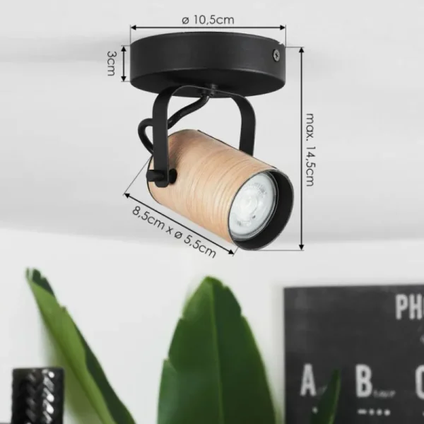hofstein Plafonnier Beleco Écru, Noir, 1 lumière* Lampes Modernes