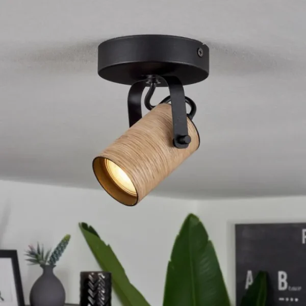 hofstein Plafonnier Beleco Écru, Noir, 1 lumière* Lampes Modernes