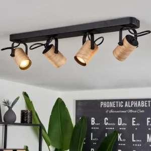 hofstein Plafonnier Beleco Écru, Noir, 4 lumières* Lampes Modernes