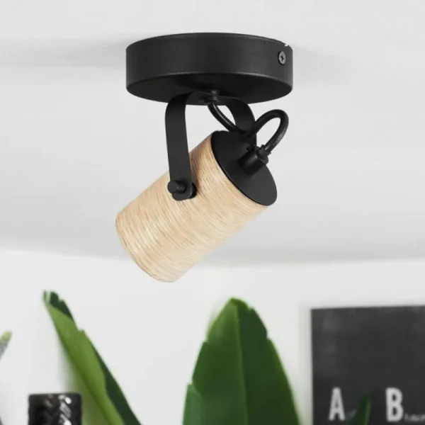 hofstein Plafonnier Beleco Écru, Noir, 1 lumière* Lampes Modernes