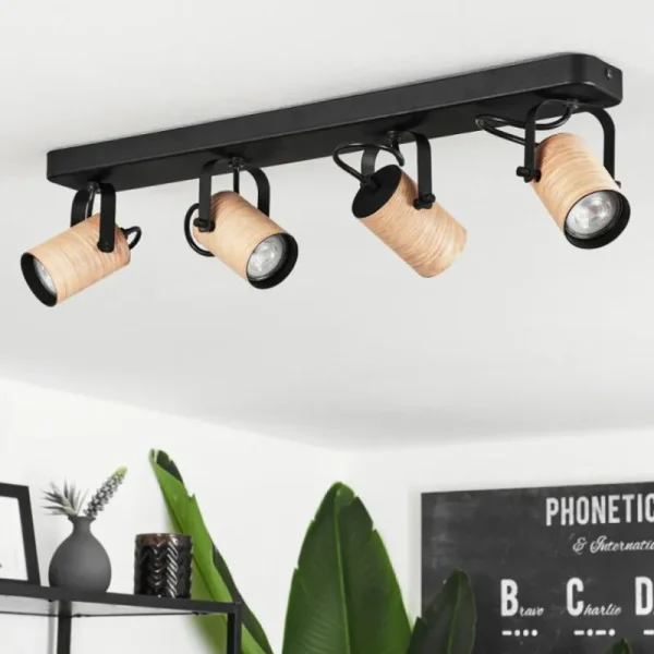 hofstein Plafonnier Beleco Écru, Noir, 4 lumières* Lampes Modernes