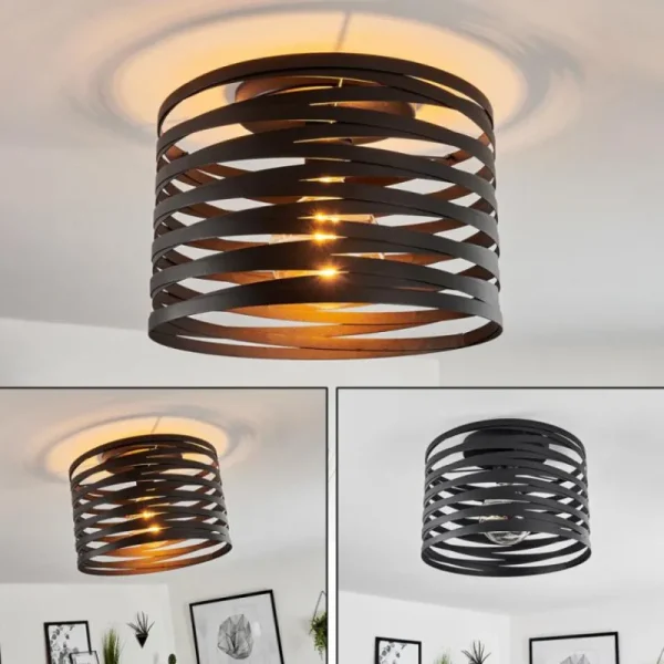 hofstein Plafonnier Bust Noir, 1 lumière* Lampes Modernes
