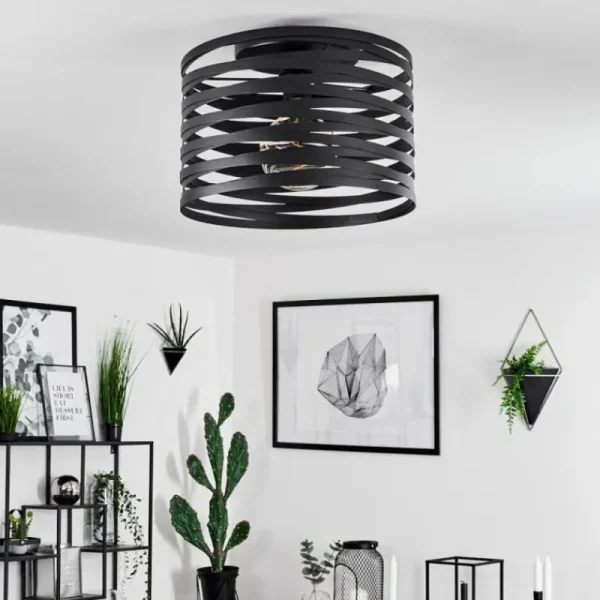 hofstein Plafonnier Bust Noir, 1 lumière* Lampes Modernes