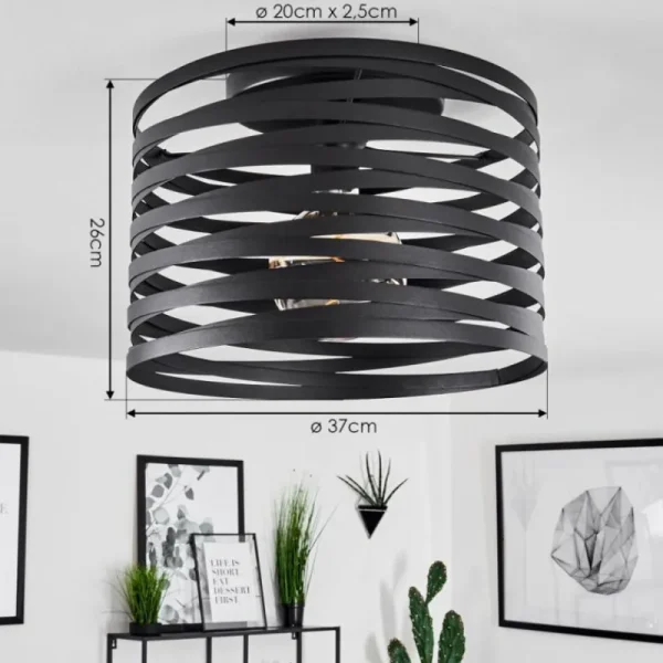 hofstein Plafonnier Bust Noir, 1 lumière* Lampes Modernes