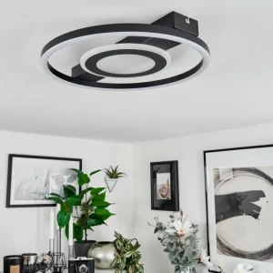 hofstein Plafonnier Canhoso LED Noir, 1 lumière* Lampes Modernes