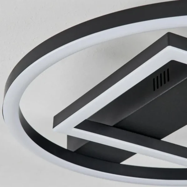 hofstein Plafonnier Canhoso LED Noir, 1 lumière* Lampes Modernes