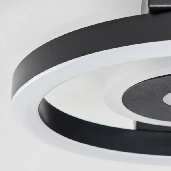 hofstein Plafonnier Canhoso LED Noir, 1 lumière* Lampes Modernes