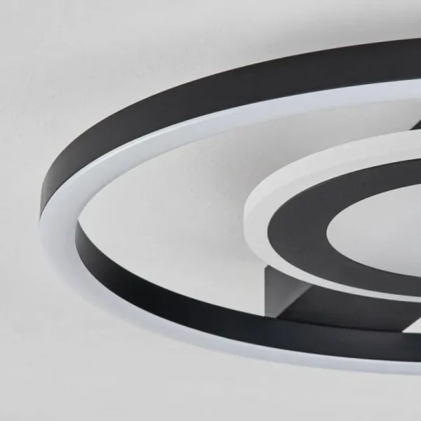 hofstein Plafonnier Canhoso LED Noir, 1 lumière* Lampes Modernes