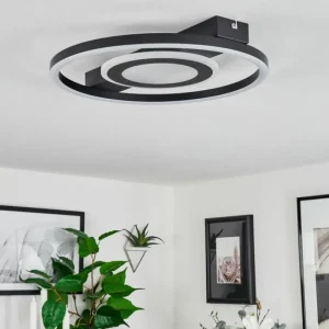 hofstein Plafonnier Canhoso LED Noir, 1 lumière* Lampes Modernes