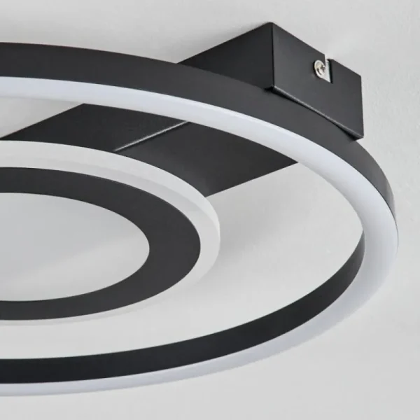 hofstein Plafonnier Canhoso LED Noir, 1 lumière* Lampes Modernes