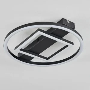 hofstein Plafonnier Canhoso LED Noir, 1 lumière* Lampes Modernes