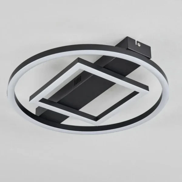 hofstein Plafonnier Canhoso LED Noir, 1 lumière* Lampes Modernes