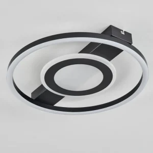hofstein Plafonnier Canhoso LED Noir, 1 lumière* Lampes Modernes