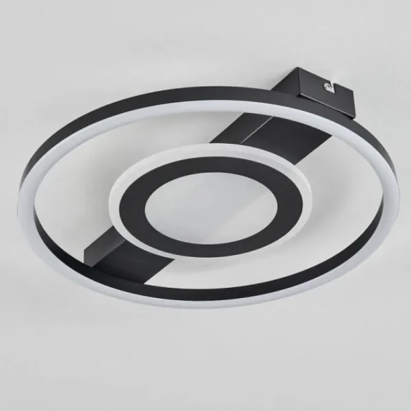hofstein Plafonnier Canhoso LED Noir, 1 lumière* Lampes Modernes