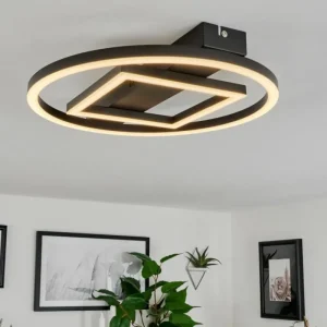 hofstein Plafonnier Canhoso LED Noir, 1 lumière* Lampes Modernes