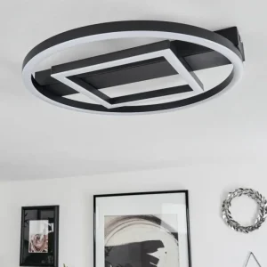 hofstein Plafonnier Canhoso LED Noir, 1 lumière* Lampes Modernes