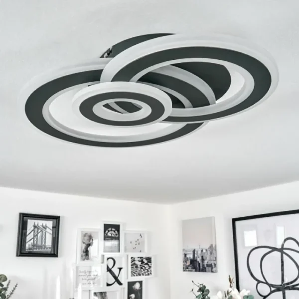 hofstein Plafonnier Casaldelo LED Anthracite, 1 lumière* Lampes Modernes