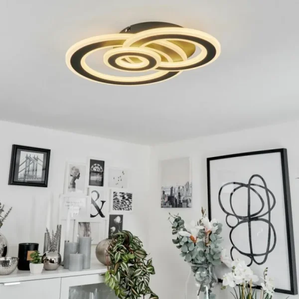 hofstein Plafonnier Casaldelo LED Anthracite, 1 lumière* Lampes Modernes