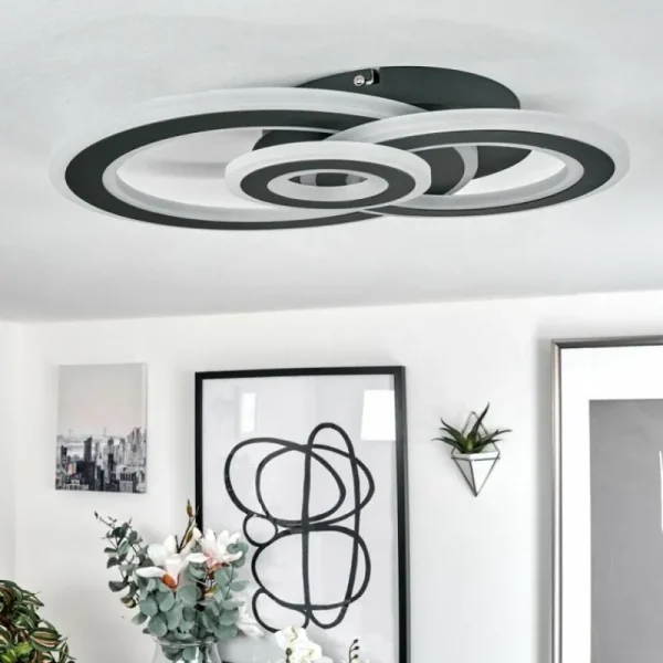 hofstein Plafonnier Casaldelo LED Anthracite, 1 lumière* Lampes Modernes