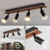 hofstein Plafonnier Castillo Bois foncé, Noir, 4 lumières* Lampes Modernes