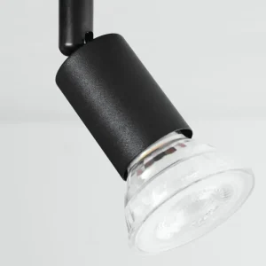 hofstein Plafonnier Castillo Bois foncé, Noir, 4 lumières* Lampes Modernes