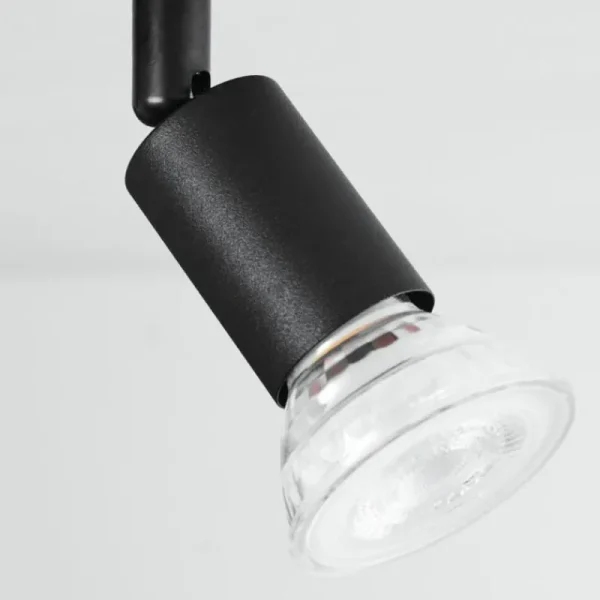 hofstein Plafonnier Castillo Bois foncé, Noir, 4 lumières* Lampes Modernes