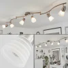 hofstein Plafonnier Chapod LED Chrome, Nickel mat, 6 lumières* Lampes En Verre