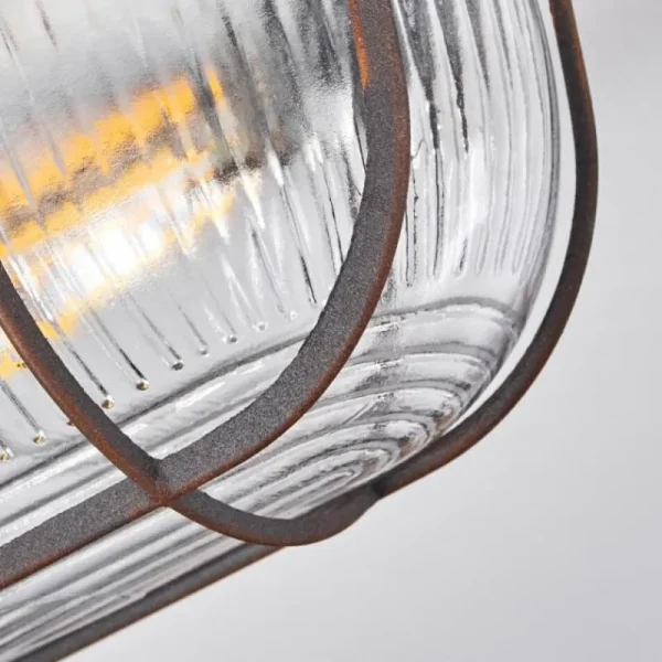 hofstein Plafonnier Chaquire Brun, Rouille, 1 lumière* Lampes En Verre