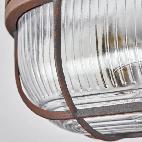 hofstein Plafonnier Chaquire Brun, Rouille, 1 lumière* Lampes En Verre