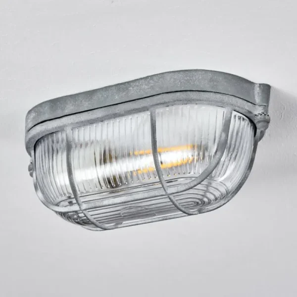 hofstein Plafonnier Chaquire Gris, 1 lumière* Lampes En Verre