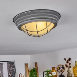 hofstein Plafonnier Coltauco Gris, 1 lumière* Lampes En Verre