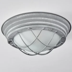 hofstein Plafonnier Coltauco Gris, 1 lumière* Lampes En Verre