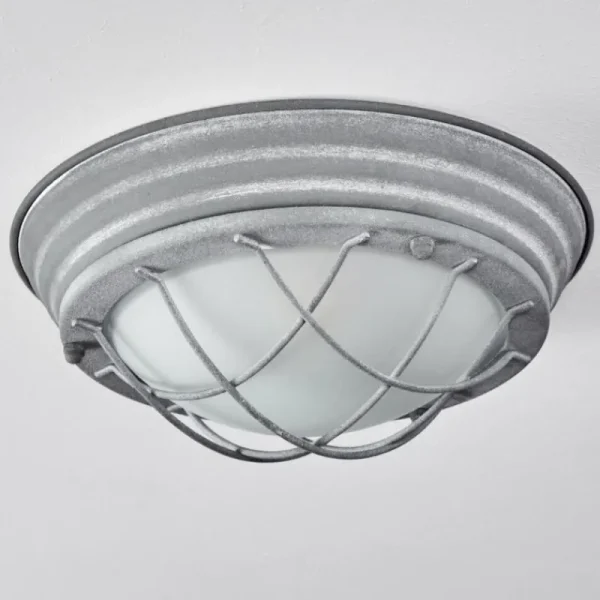 hofstein Plafonnier Coltauco Gris, 1 lumière* Lampes En Verre