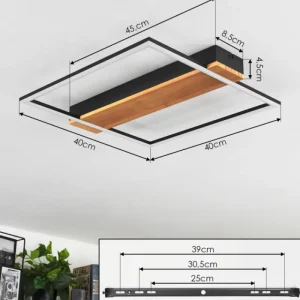 hofstein Plafonnier Courceaux LED Écru, Noir, 1 lumière* Lampes Modernes