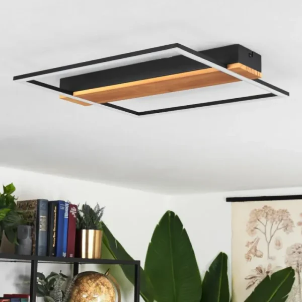hofstein Plafonnier Courceaux LED Écru, Noir, 1 lumière* Lampes Modernes